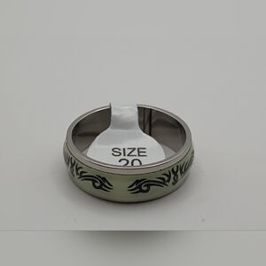Stainless Steel Alloy Tribal Ring Band Size 20 U.S Size  10